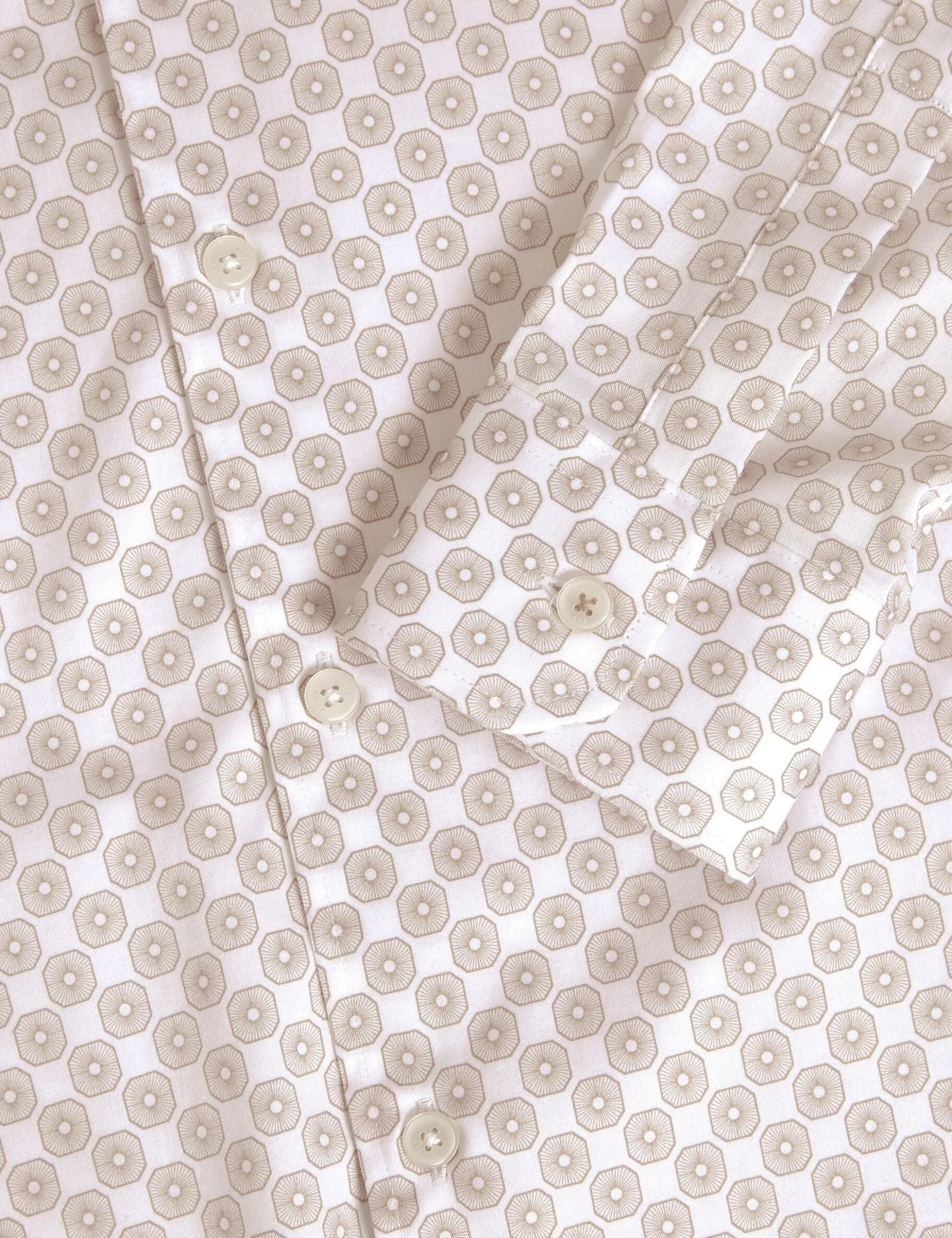 Slim-Fit-Hemd mit geometrischem Kreismuster
