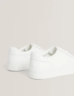 Sneaker mit genarbter Leder-Cupsohle