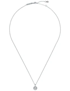 Solitär-Funkelnder-Kristall-Anhänger-Halskette