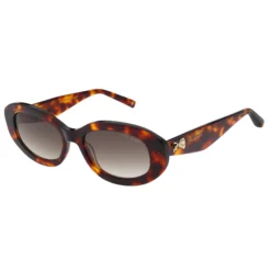 Sonnenbrille mit klobigem, ovalem Schleifendetail