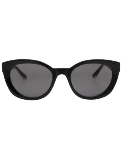 Sonnenbrille mit rundem, abgeschrägtem Rahmen