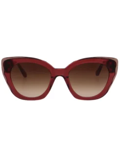 Sonnenbrille mit Schmetterlingsrahmen aus Acetat