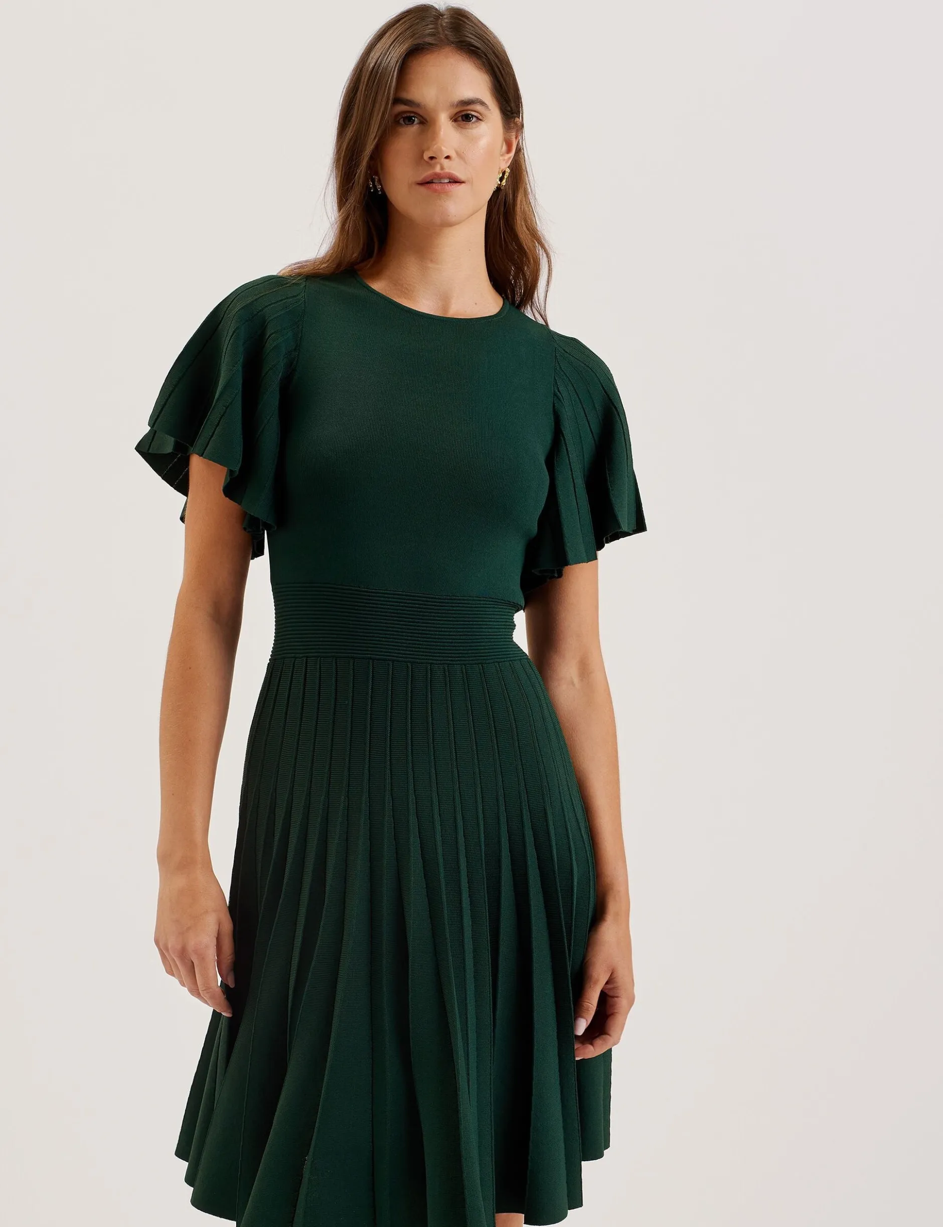 Strickkleid mit Engelsärmeln