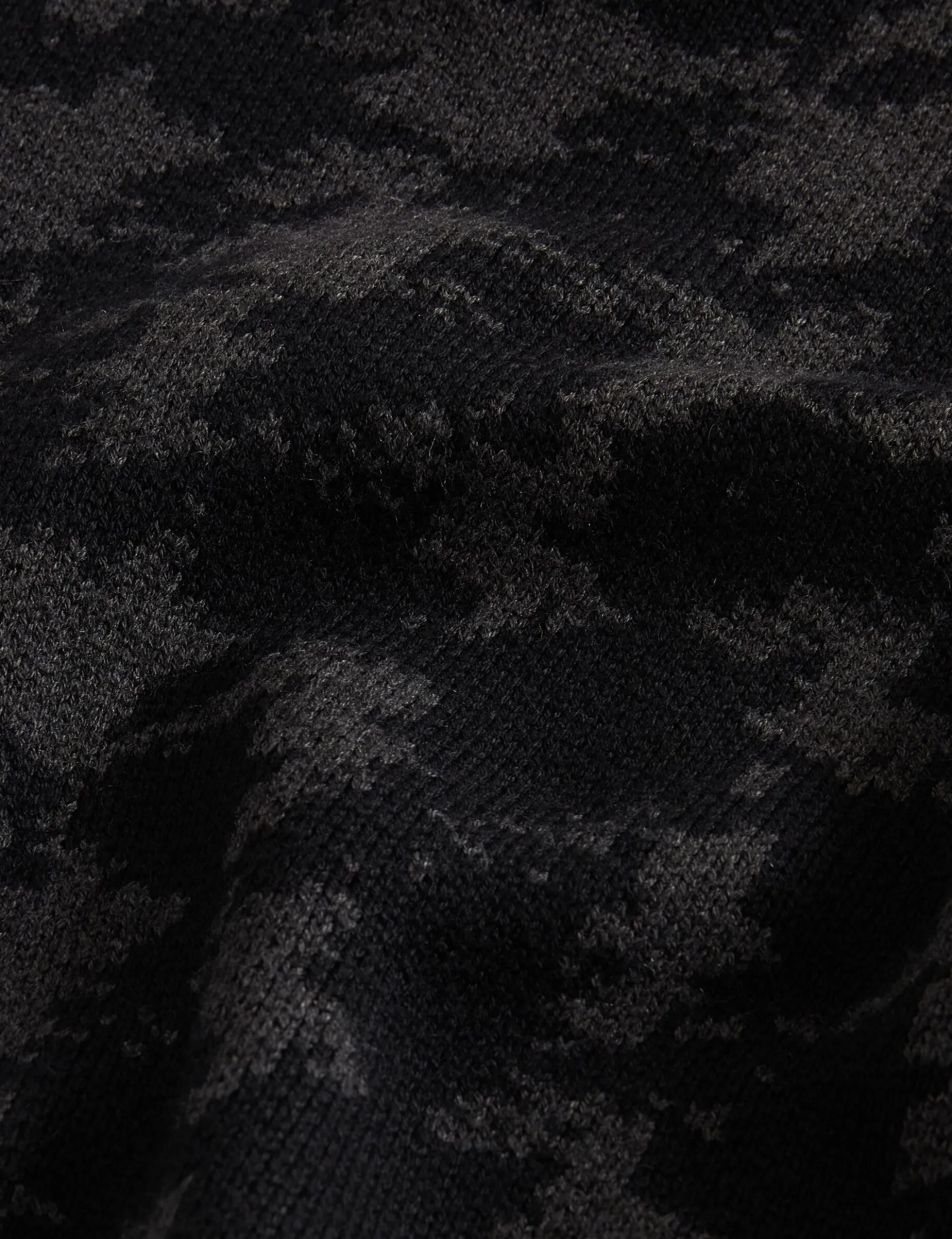 Strickpullover mit Rollkragen und Hahnentrittmuster
