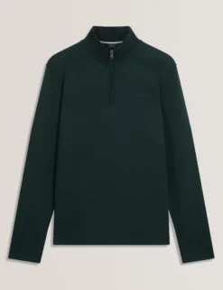 Sweatshirt aus Stretch-Baumwolle mit Reißverschlusskragen