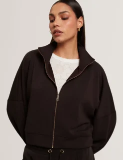 Sweatshirt mit Stehkragen und Reißverschluss