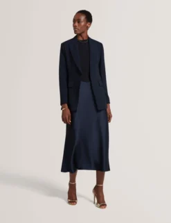 Taillierter Blazer aus Wollmischgewebe