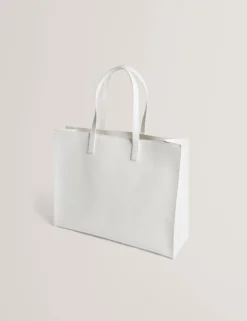 Tasche mit breitem Gurtband-Print und Icon-Motiv
