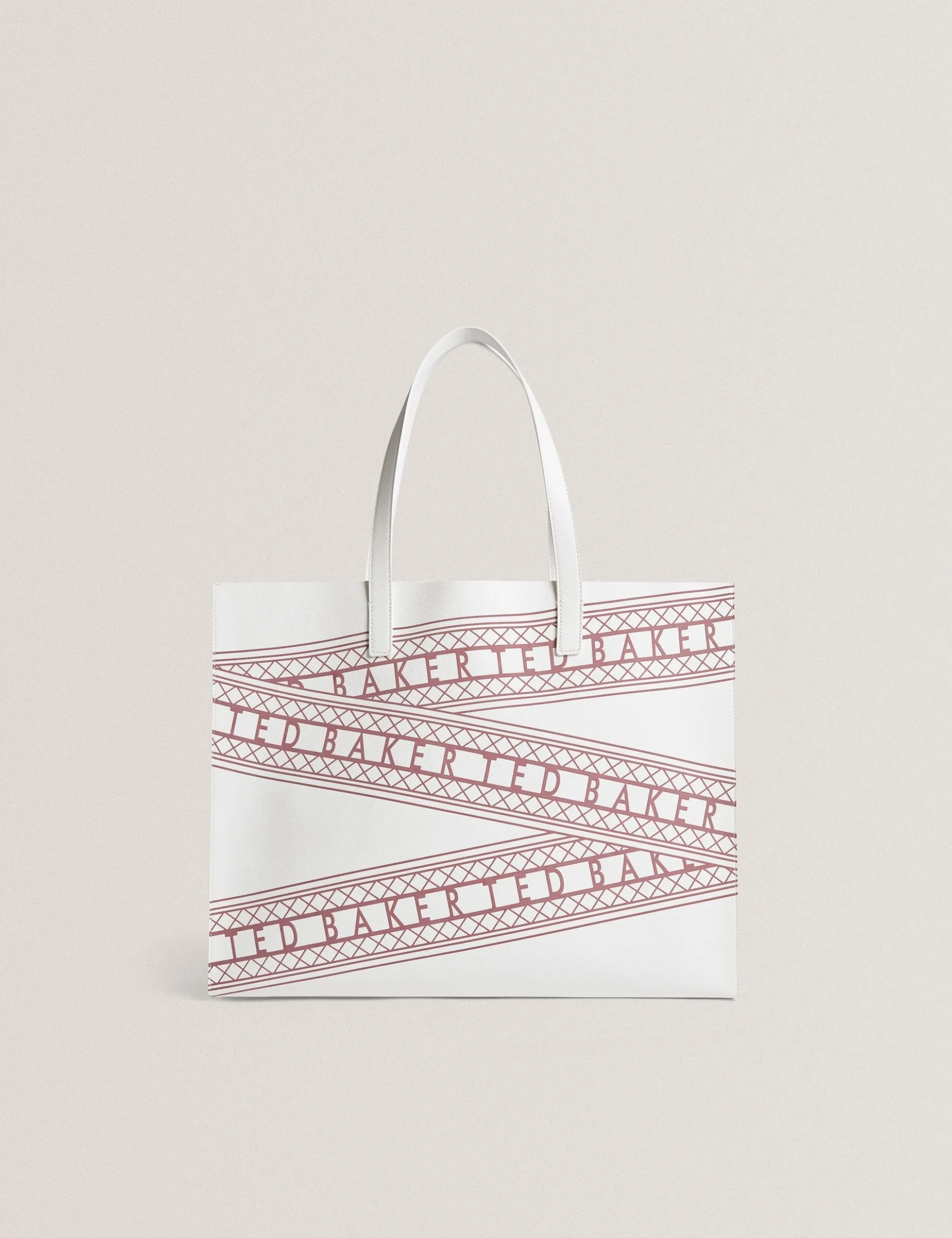 Tasche mit breitem Gurtband-Print und Icon-Motiv