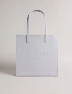 Tragetasche mit ikonischem Muster aus Kunstleder mit Kreuzschraffur