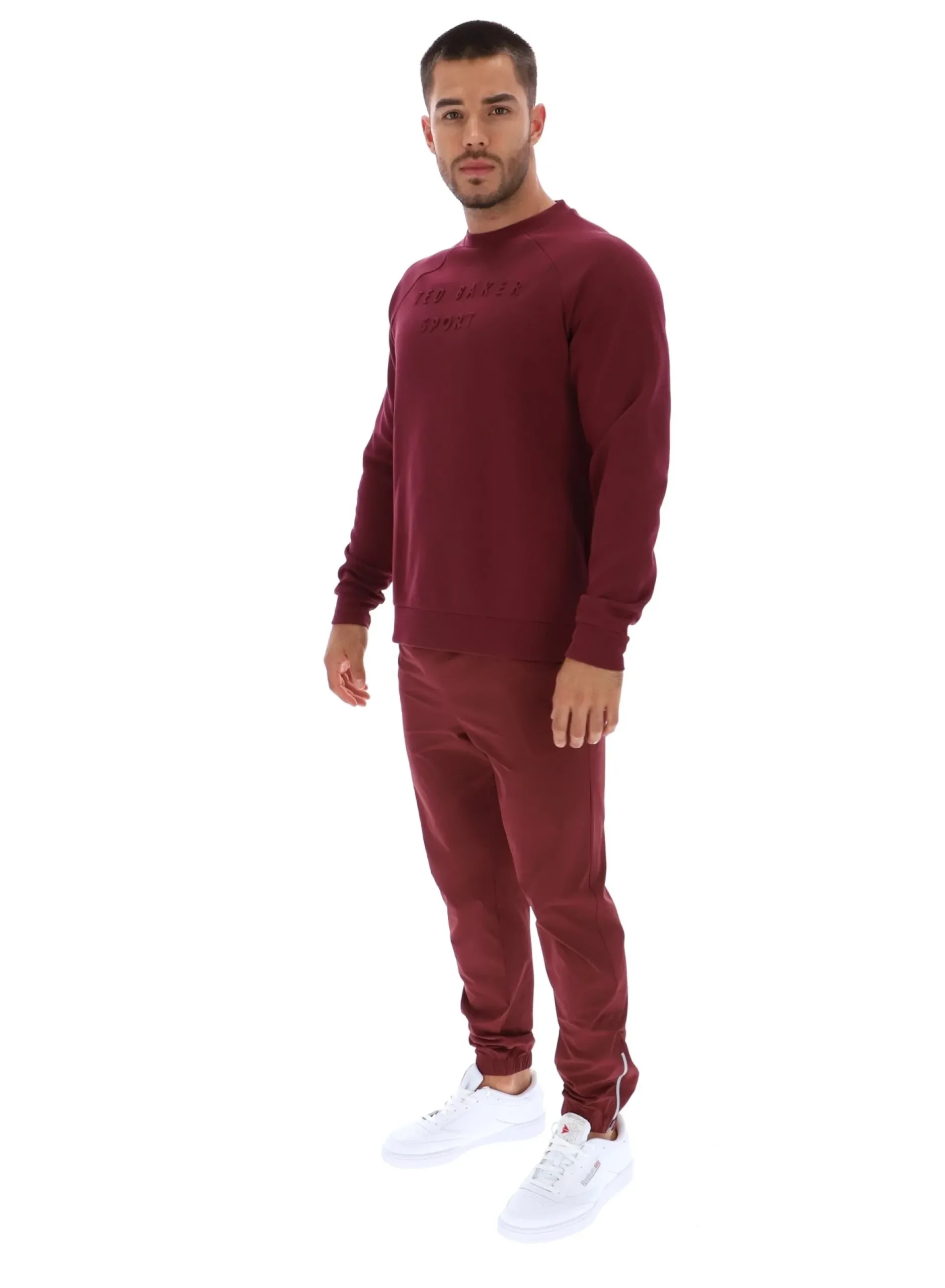 Trainings-Sweatshirt mit geprägtem Logo und Rundhalsausschnitt