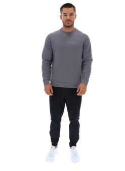 Trainings-Sweatshirt mit geprägtem Logo und Rundhalsausschnitt