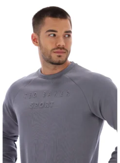 Trainings-Sweatshirt mit geprägtem Logo und Rundhalsausschnitt