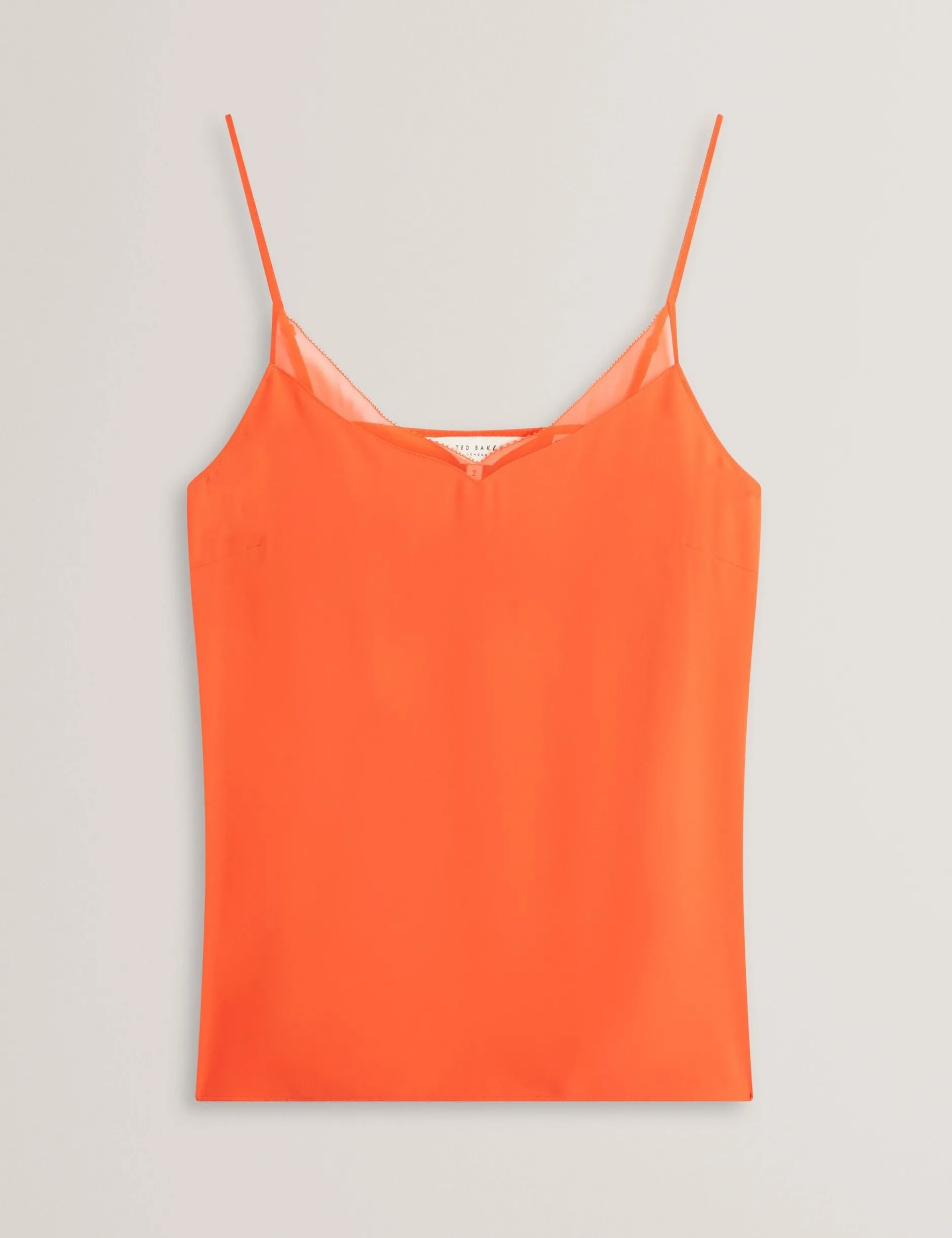 Trägertop mit Chiffondetails und V-Ausschnitt
