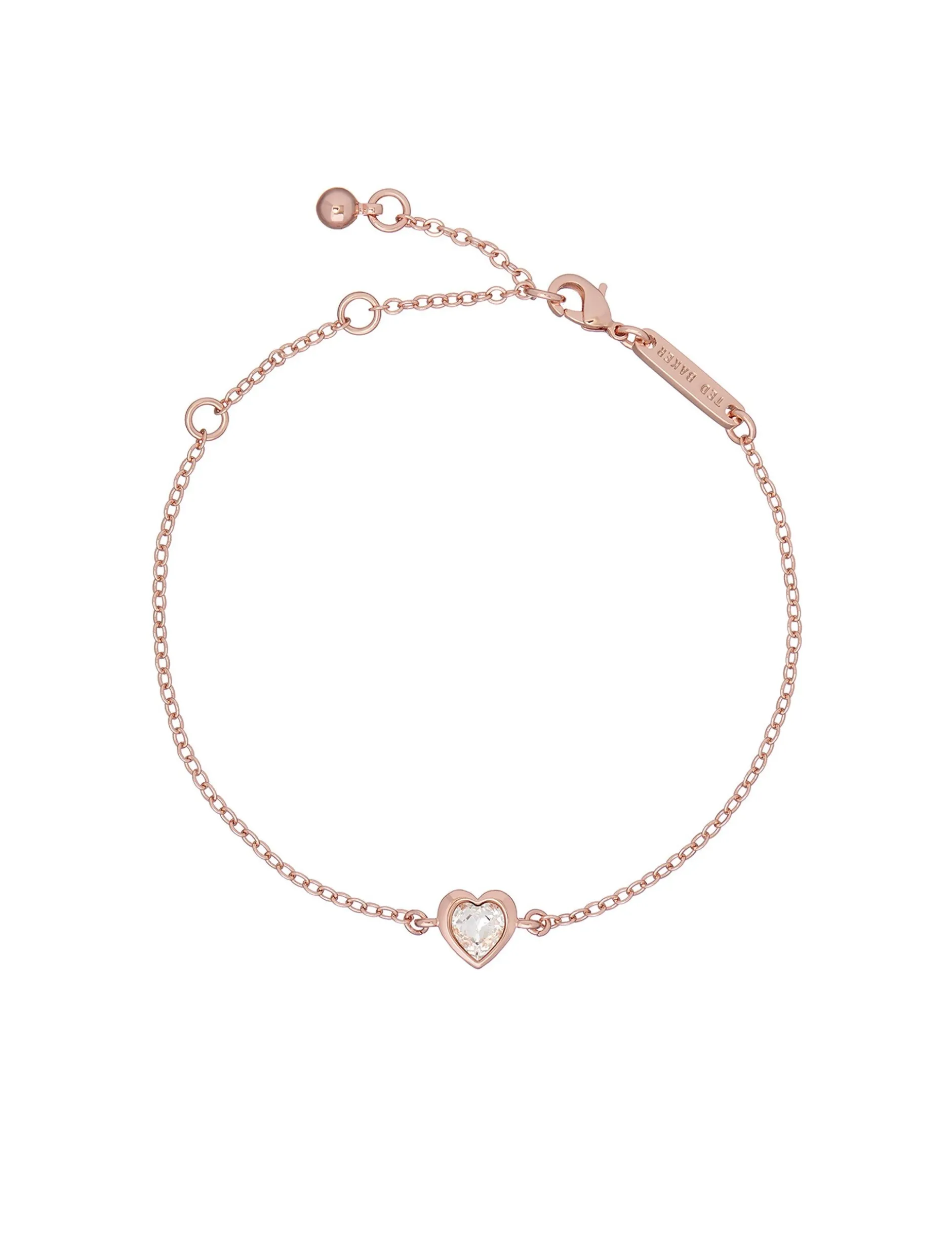 Verstellbares Armband mit Kristallherz
