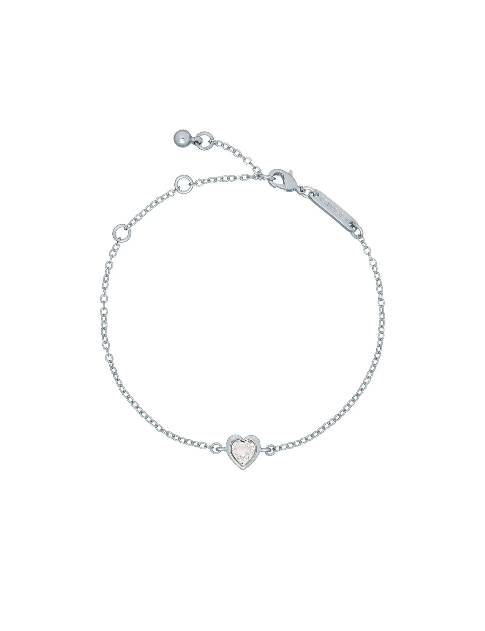Verstellbares Armband mit Kristallherz