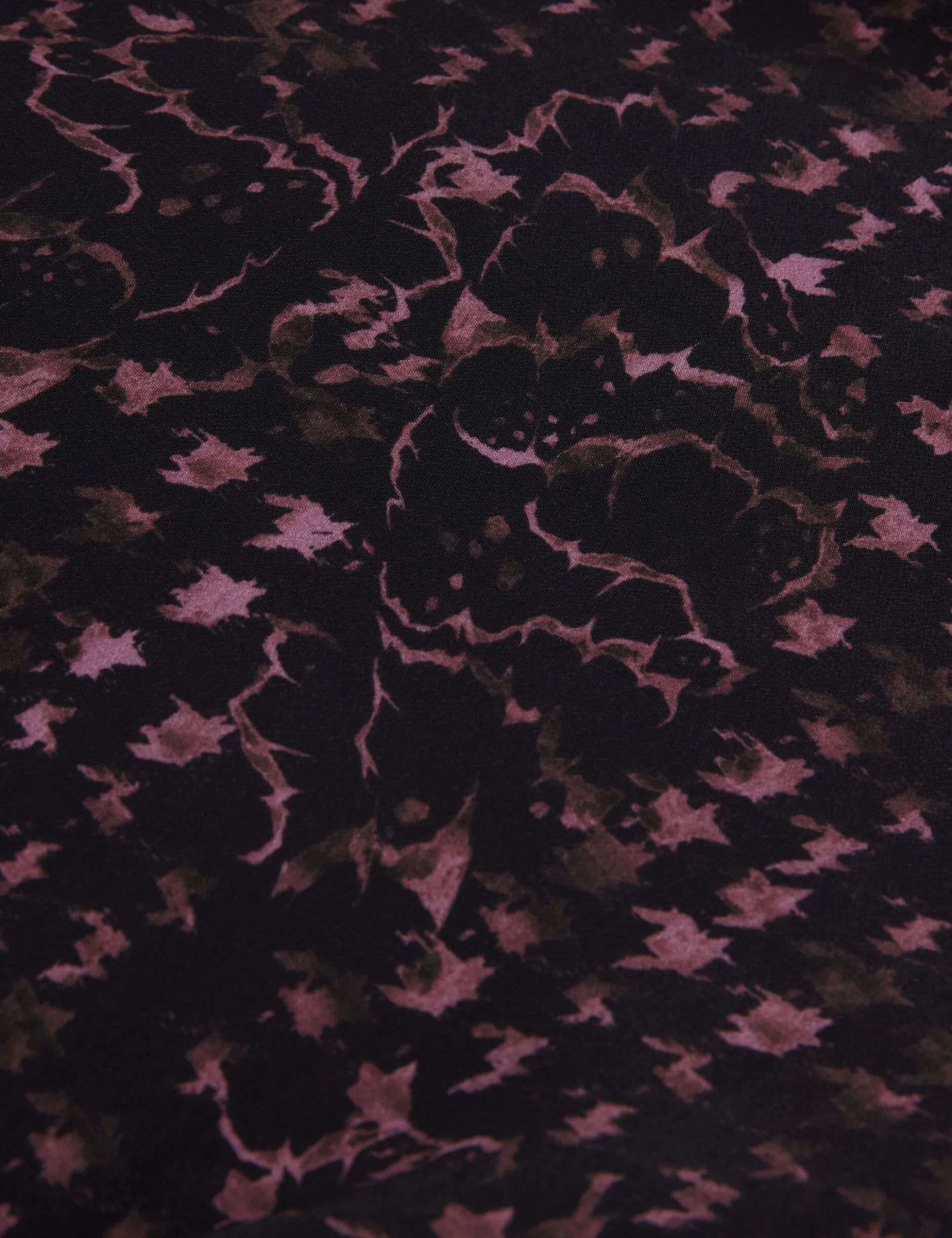 Weite Hose mit Blumen-Karomuster
